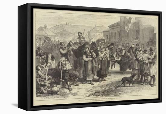 The War, Women Carrying Wounded Soldiers to the Hospital at Ivanitza-Alfred William Hunt-Framed Premier Image Canvas