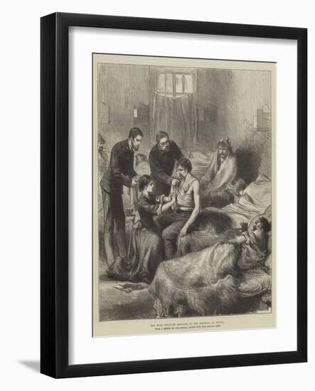 The War, Wounded Servians in the Hospital at Usicza-null-Framed Giclee Print