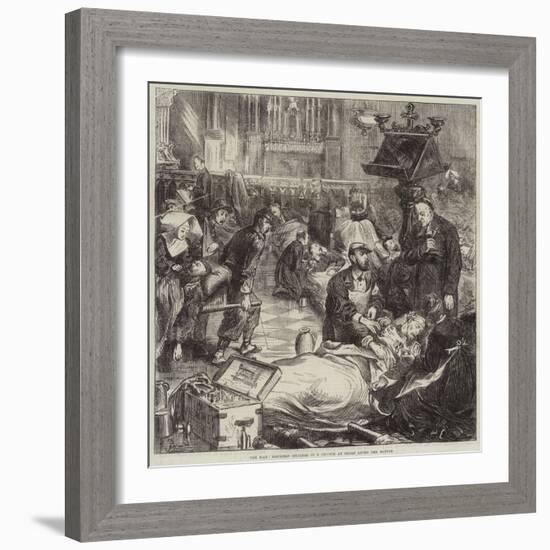 The War, Wounded Soldiers in a Church at Sedan after the Battle-Frederick Barnard-Framed Giclee Print
