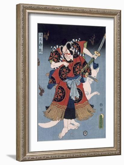 The Warrior (Colour Woodblock Print)-Utagawa Kunisada-Framed Giclee Print