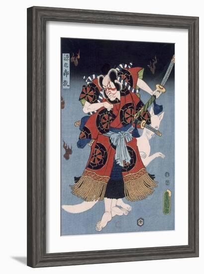 The Warrior (Colour Woodblock Print)-Utagawa Kunisada-Framed Giclee Print