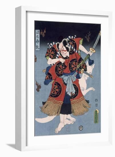 The Warrior (Colour Woodblock Print)-Utagawa Kunisada-Framed Giclee Print