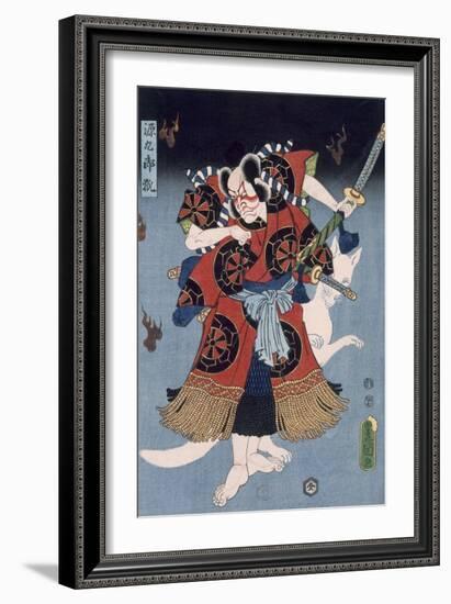 The Warrior (Colour Woodblock Print)-Utagawa Kunisada-Framed Giclee Print