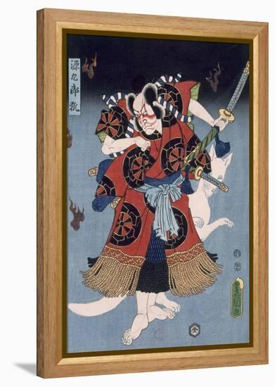 The Warrior (Colour Woodblock Print)-Utagawa Kunisada-Framed Premier Image Canvas