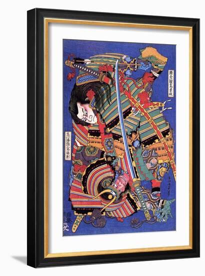 The Warrior Kengoro-Katsushika Hokusai-Framed Giclee Print