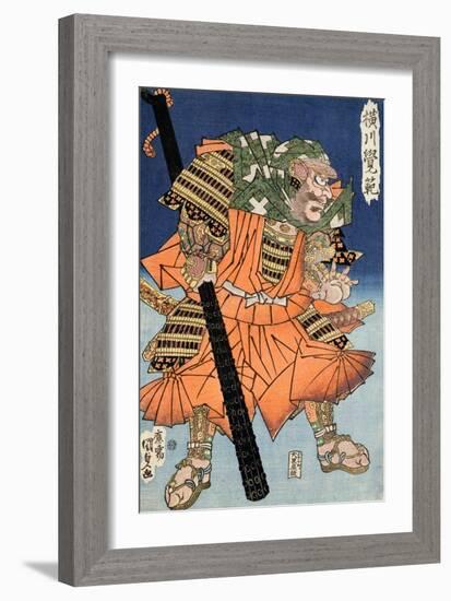 The Warrior Monk Yokogawa Kakuhan, Pub. 1830-Utagawa Kunisada-Framed Giclee Print