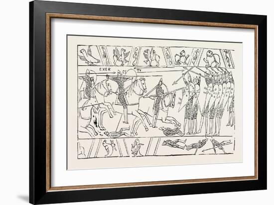 The Warriors of Hastings from the Bayeux Tapestry-null-Framed Giclee Print