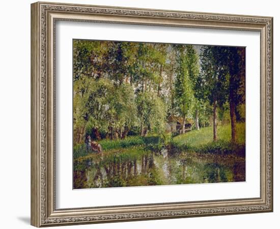 The Wash-House at Bazincourt, 1900-Camille Pissarro-Framed Giclee Print