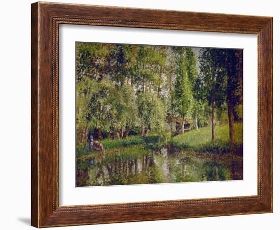 The Wash-House at Bazincourt, 1900-Camille Pissarro-Framed Giclee Print