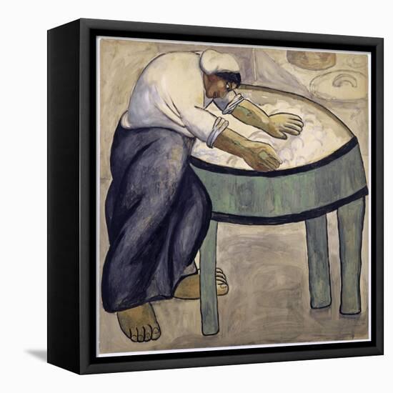 The Washerwoman, 1911 (Gouache on Paper)-Kazimir Severinovich Malevich-Framed Premier Image Canvas