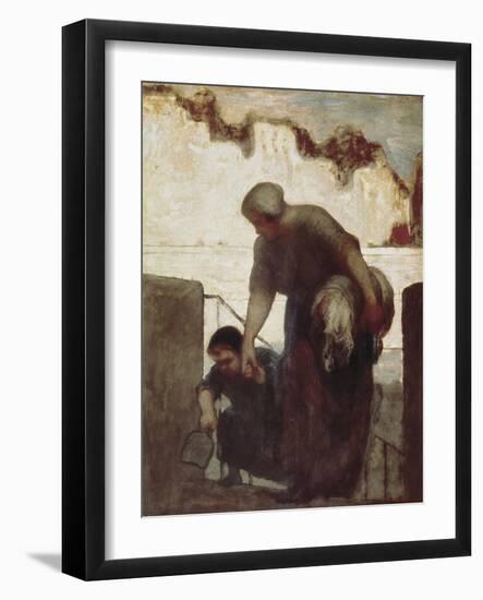 The Washerwoman (La Blanchisseuse)-Honore Daumier-Framed Art Print