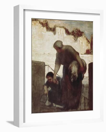 The Washerwoman (La Blanchisseuse)-Honore Daumier-Framed Art Print