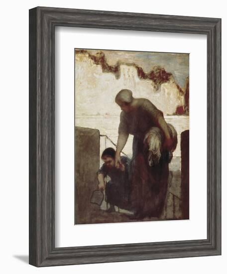 The Washerwoman (La Blanchisseuse)-Honore Daumier-Framed Art Print