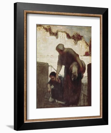 The Washerwoman (La Blanchisseuse)-Honore Daumier-Framed Art Print