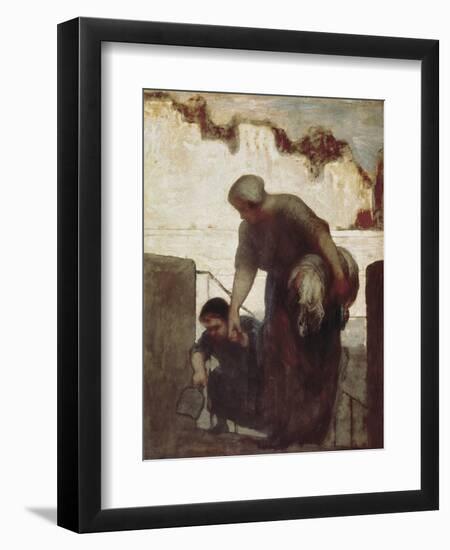 The Washerwoman (La Blanchisseuse)-Honore Daumier-Framed Art Print