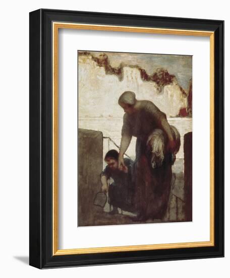 The Washerwoman (La Blanchisseuse)-Honore Daumier-Framed Art Print