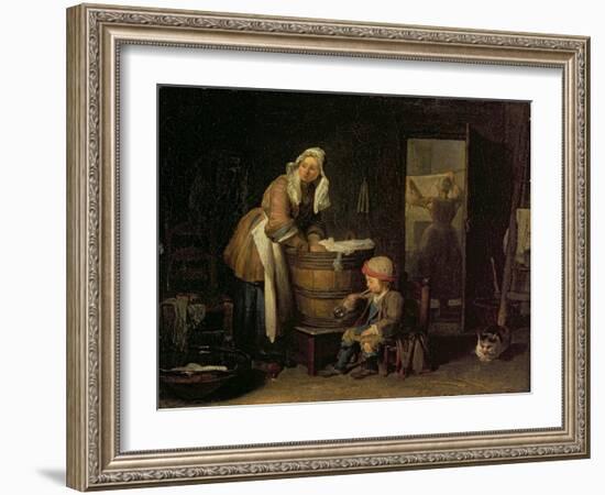 The Washerwoman-Jean-Baptiste Simeon Chardin-Framed Giclee Print