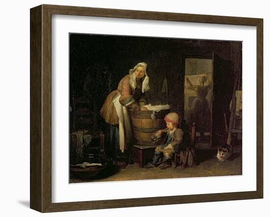 The Washerwoman-Jean-Baptiste Simeon Chardin-Framed Giclee Print