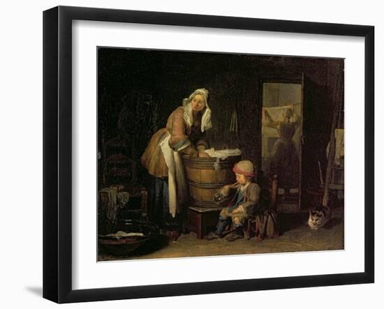 The Washerwoman-Jean-Baptiste Simeon Chardin-Framed Giclee Print