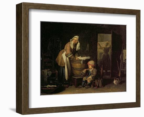 The Washerwoman-Jean-Baptiste Simeon Chardin-Framed Giclee Print