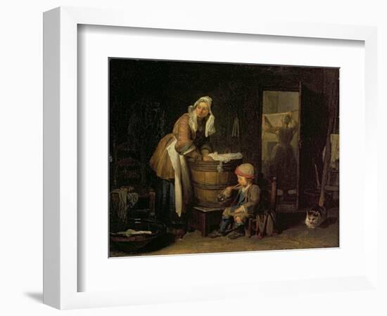 The Washerwoman-Jean-Baptiste Simeon Chardin-Framed Giclee Print