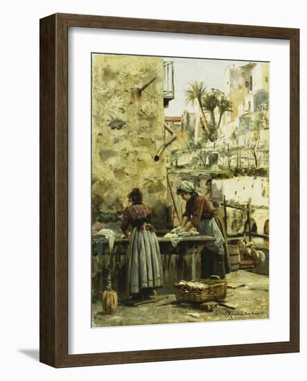 The Washerwomen, 1906-Peder Mork Monsted-Framed Giclee Print