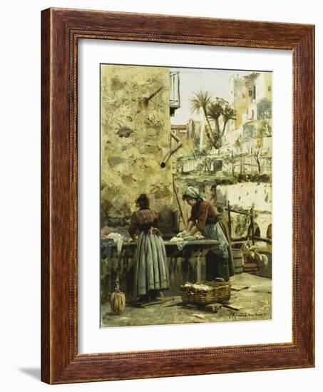 The Washerwomen, 1906-Peder Mork Monsted-Framed Giclee Print