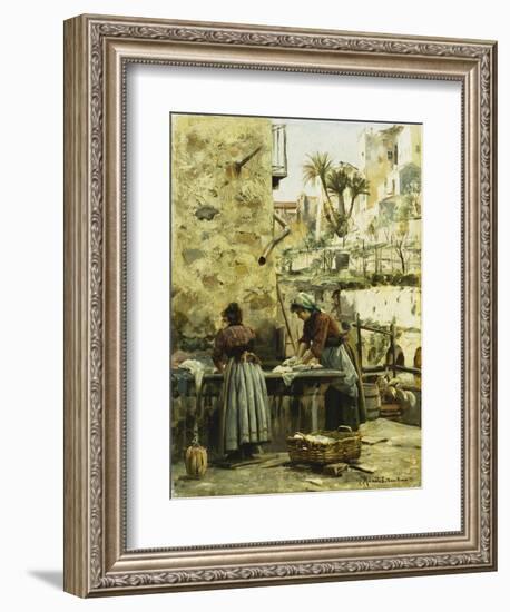 The Washerwomen, 1906-Peder Mork Monsted-Framed Giclee Print