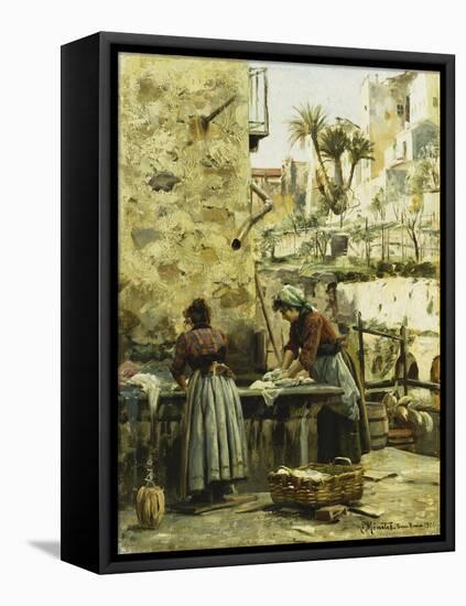 The Washerwomen, 1906-Peder Mork Monsted-Framed Premier Image Canvas