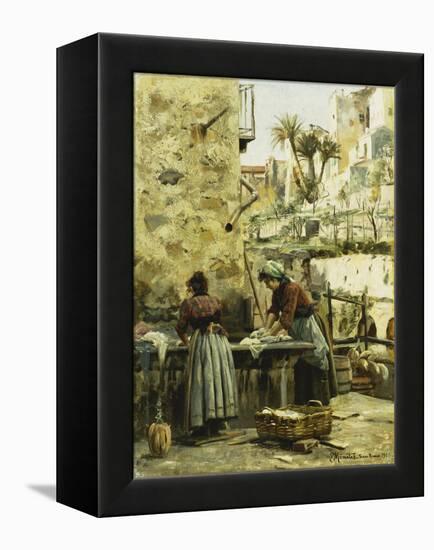 The Washerwomen-Peder Mork Monsted-Framed Premier Image Canvas