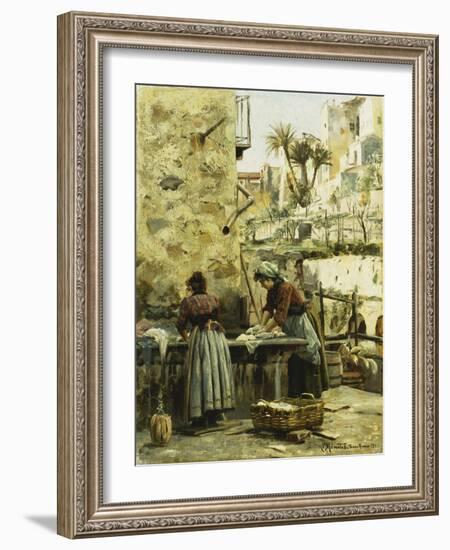 The Washerwomen-Peder Mork Monsted-Framed Giclee Print