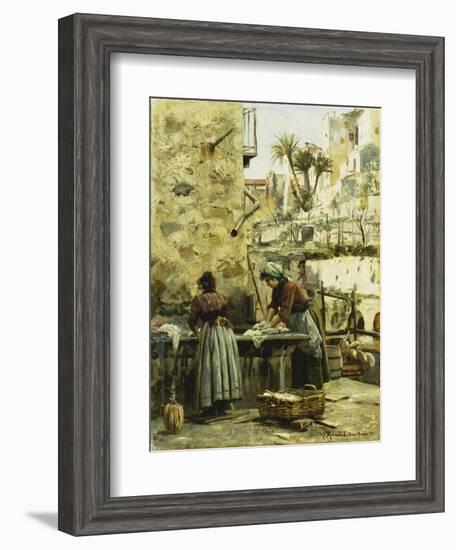 The Washerwomen-Peder Mork Monsted-Framed Giclee Print