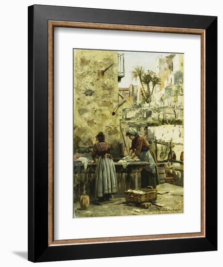 The Washerwomen-Peder Mork Monsted-Framed Giclee Print