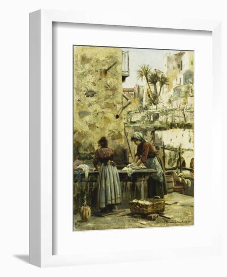 The Washerwomen-Peder Mork Monsted-Framed Giclee Print