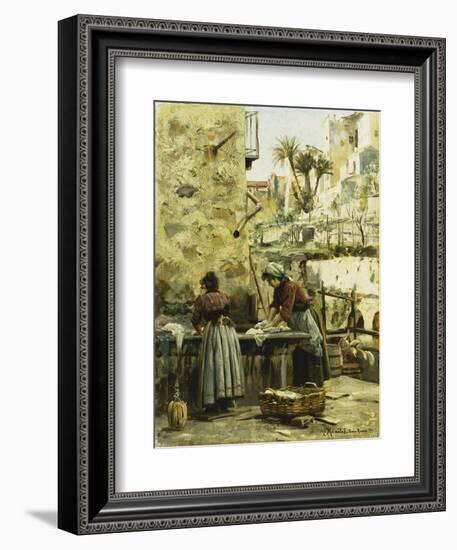 The Washerwomen-Peder Mork Monsted-Framed Giclee Print