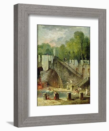 The Washerwomen-Hubert Robert-Framed Giclee Print