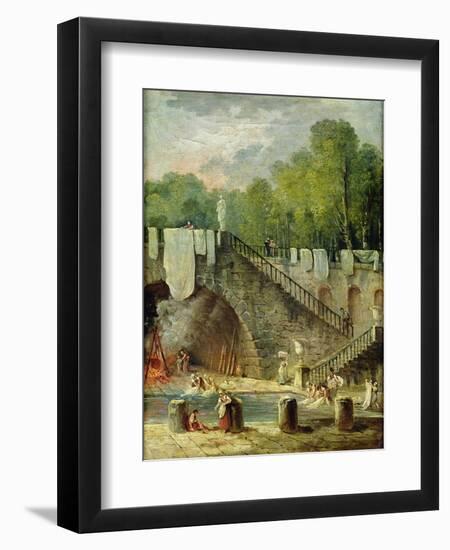 The Washerwomen-Hubert Robert-Framed Giclee Print