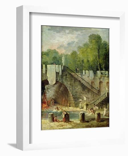 The Washerwomen-Hubert Robert-Framed Giclee Print