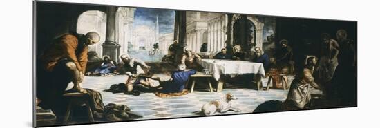 The Washing of the Feet with Blessing of Host, C. 1547-Jacopo Robusti Tintoretto-Mounted Giclee Print