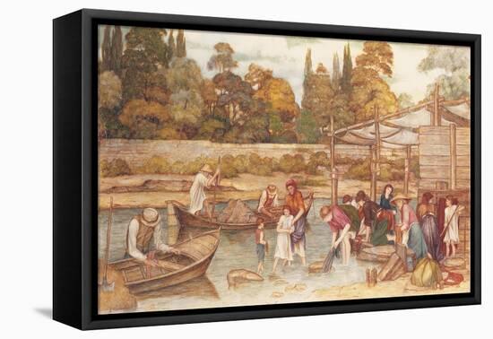 The Washing Place-John Roddam Spencer Stanhope-Framed Premier Image Canvas