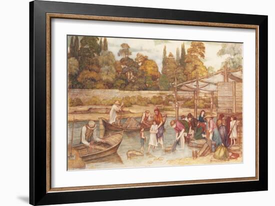 The Washing Place-John Roddam Spencer Stanhope-Framed Giclee Print