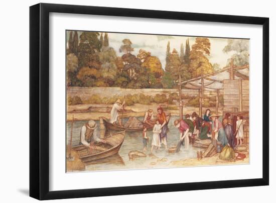 The Washing Place-John Roddam Spencer Stanhope-Framed Giclee Print