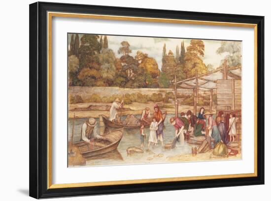 The Washing Place-John Roddam Spencer Stanhope-Framed Giclee Print