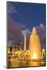 The Washington Monument Lit Up at Night as Seen from the World War Ii Monument-Michael Nolan-Mounted Photographic Print