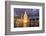 The Washington Monument Lit Up at Night as Seen from the World War Ii Monument-Michael Nolan-Framed Photographic Print