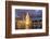 The Washington Monument Lit Up at Night as Seen from the World War Ii Monument-Michael Nolan-Framed Photographic Print