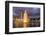 The Washington Monument Lit Up at Night as Seen from the World War Ii Monument-Michael Nolan-Framed Photographic Print