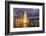 The Washington Monument Lit Up at Night as Seen from the World War Ii Monument-Michael Nolan-Framed Photographic Print