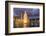 The Washington Monument Lit Up at Night as Seen from the World War Ii Monument-Michael Nolan-Framed Photographic Print