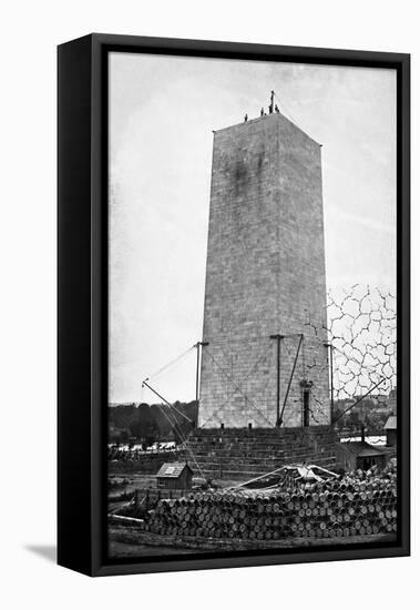 The Washington Monument under Construction-null-Framed Premier Image Canvas
